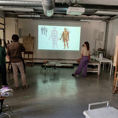 Vincenzo Cesetti in the Studio: corso di disegno anatomia umana