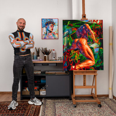 Oleksandr Balbyshev im Studio