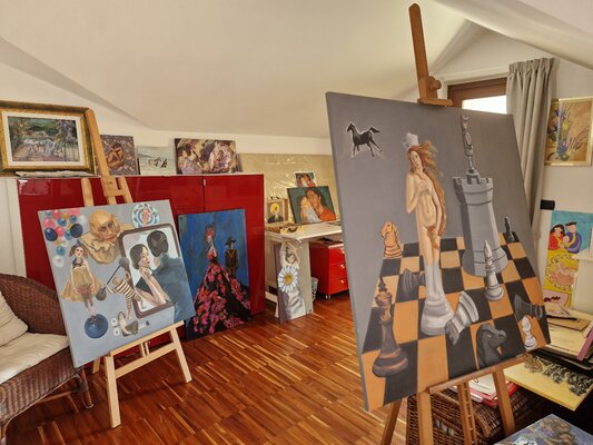 Chiara Poli in the Studio
