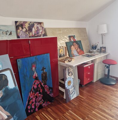 Chiara Poli in the Studio