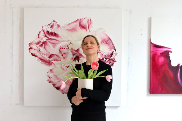 Sabine Siewert in the Studio: ...mit Tulpen
