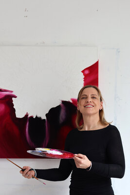 Sabine Siewert in the Studio: ...mit meiner Farbpalette