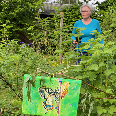 Kirsten Treis in the Studio: Kunstgärten Kessenich, 2023.