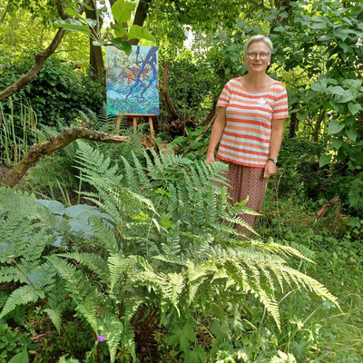 Kirsten Treis in the Studio: Ausstellung 2024-2025 Nationalpark Hainich.