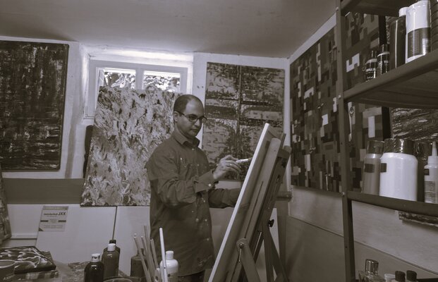 Kamran Kazemi in the Studio