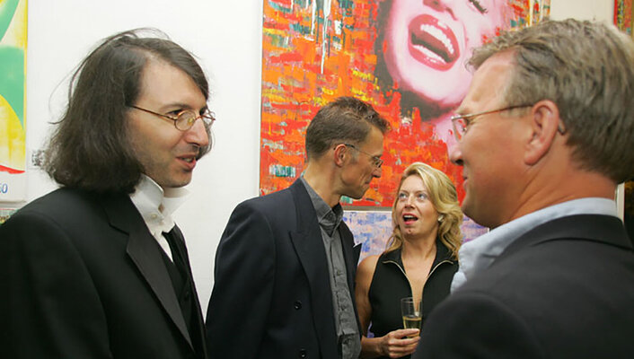 Master Phago in the Studio: Vernissage Studio Phago, 2005, Hamburg Eimsbüttel.
