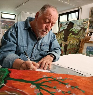 Len Vernaghi in the Studio: Lavorando in un angolo del mio studio