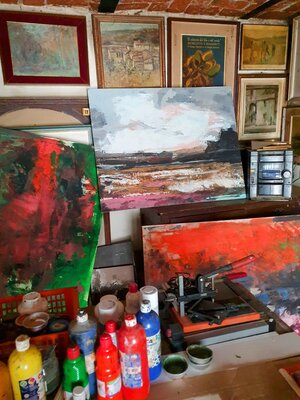 Piero Carozzi in the Studio