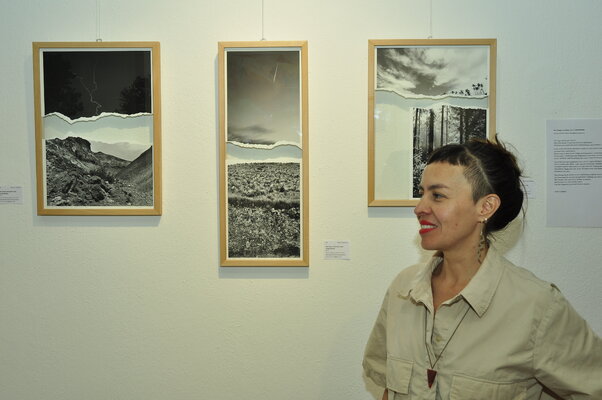 María Gutiérrez in the Studio: Picture by the last Exhibition "Bruchstücke" Jun 19- 21 July 2025. María Gutierrez.