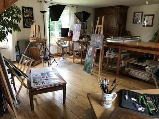 Anne JOLLY in the Studio: Mon atelier côté peinture