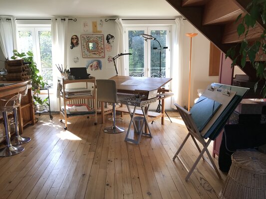 Anne JOLLY in the Studio: Mon atelier côté dessin