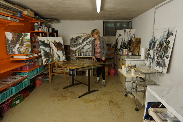 Waltraud Hubinger in the Studio
