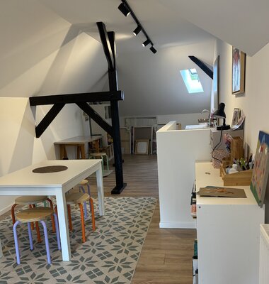 LAURE SAIGNE in the Studio: espace atelier / peinture & cours