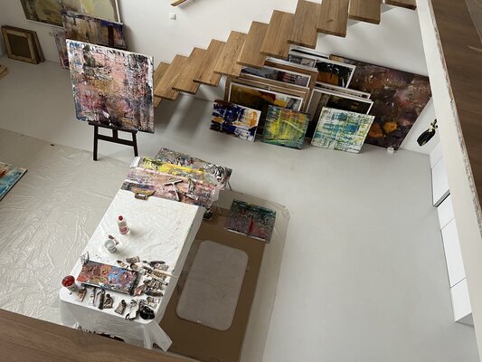 Florina Breazu in the Studio