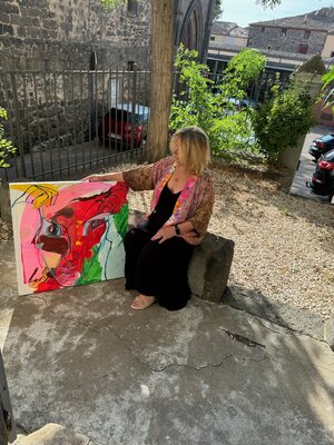 francoise leblanc in the Studio