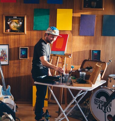 Joaquín Acevedo in the Studio