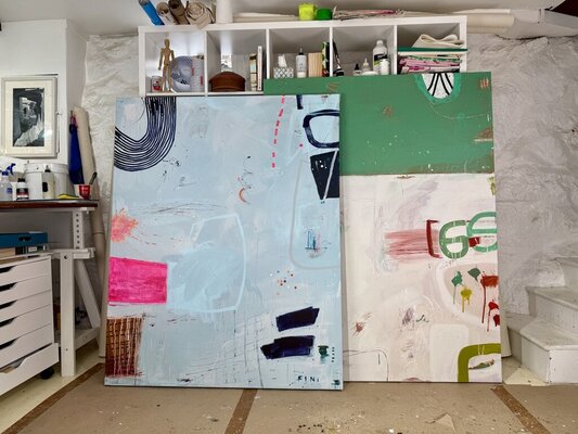 Sarah Finucane in the Studio