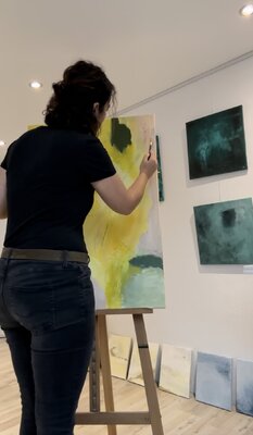 Doris Weingärtner in the Studio