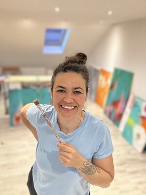Doris Weingärtner in the Studio