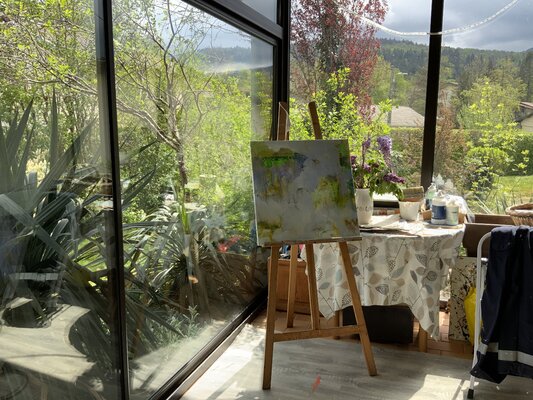 Geneviève Girod in the Studio