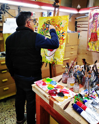 Biagio Antonio Occhipinti in the Studio