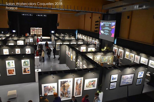 Claudio Pincas Feldman in the Studio: Coquelles Bienal Watercolors 2018