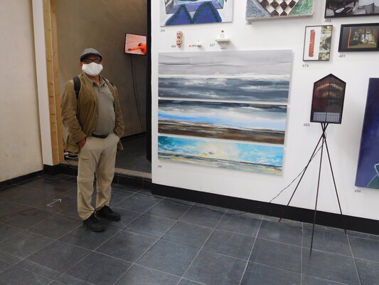 Claudio Pincas Feldman in the Studio: Gent ("Buy Local") ----Colective Exhibition to sell artworks / 2019