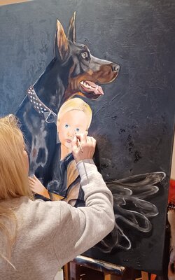 Angela Weidner in the Studio