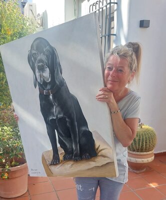 Angela Weidner in the Studio