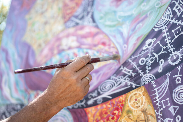 Pintor Nicolas in the Studio: Work in process