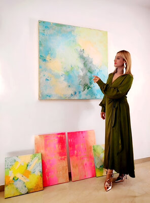 Elena Grish in the Studio: In my art studio