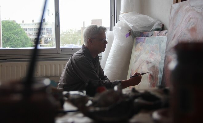 Dick van Dijk in the Studio