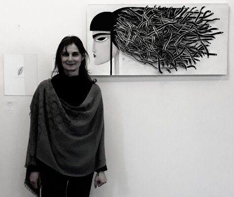 Anguilla Ink in the Studio: Inside Artist, ultima mostra collettiva alla quale ho partecipato con le mie ultime opere "Anguicrinita Medusa" e "Perseo"