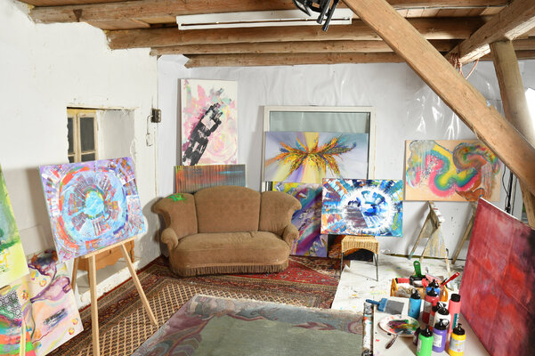 Othilia Middendorf in the Studio