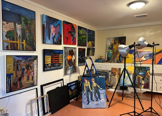 Lynne Meneses in the Studio