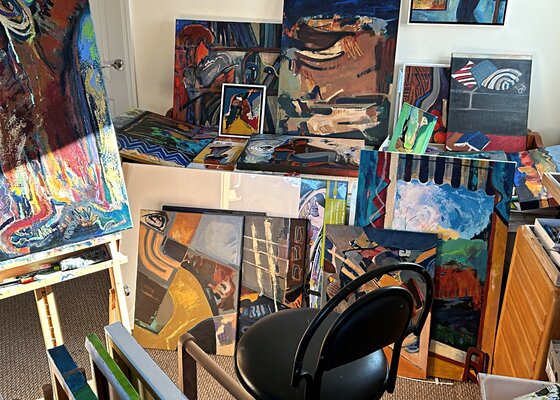 Lynne Meneses in the Studio