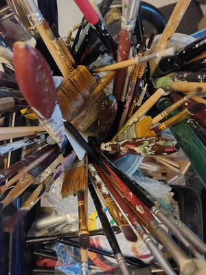 Mieke Van Cauter in the Studio