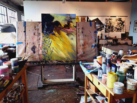 Birgit Huttemann-Holz in the Studio