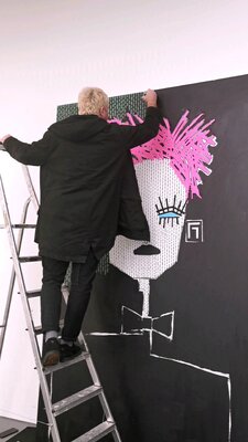 ALO im Studio: Painting a large canvas "Rimbaud" in my London studio