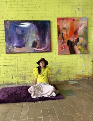 Carita Laukkonen in the Studio