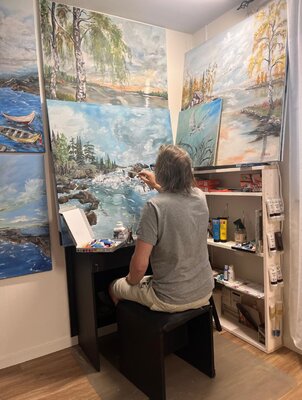 Robertas Zabitis in the Studio