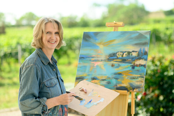 Astrid Krömer in the Studio