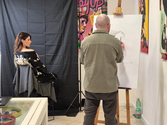 Giovanni Giunta in the Studio