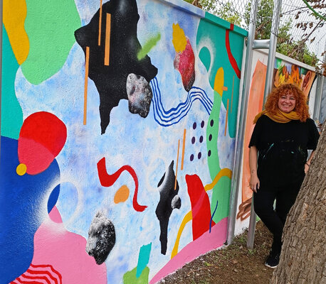 Nataline Pomar in the Studio: Mural Madrid