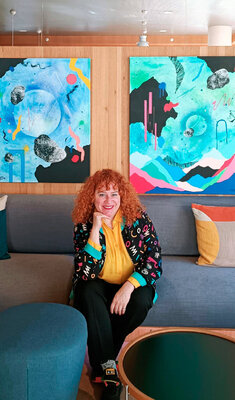 Nataline Pomar in the Studio: Exhibition in Barcelona