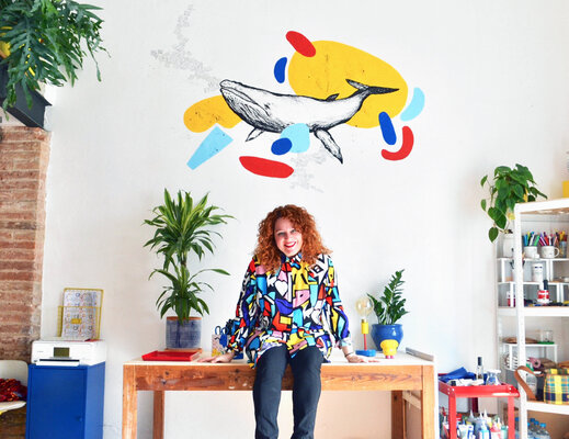 Nataline Pomar in the Studio: Art studio in Barcelona