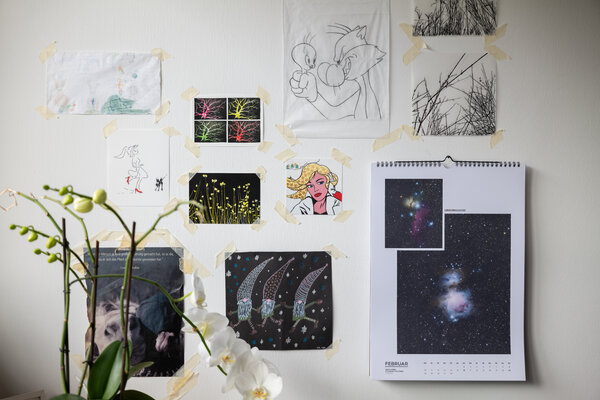 Evi Schartner in the Studio: Skizzenwand