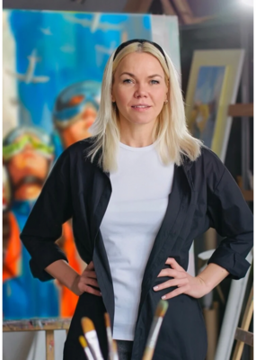 Mariia Kotiuzhynska in the Studio
