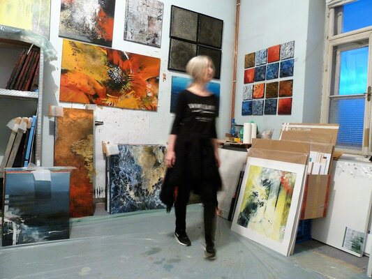 Martina Hartusch in the Studio