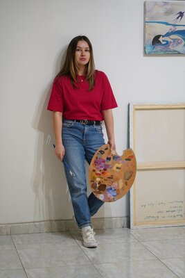 Aisylu Burangulova in the Studio